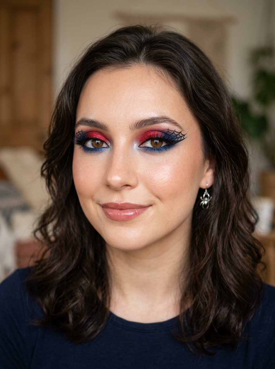 Wearable Spiderman Glam Look als Spiderman Makeup Inspiration 2026